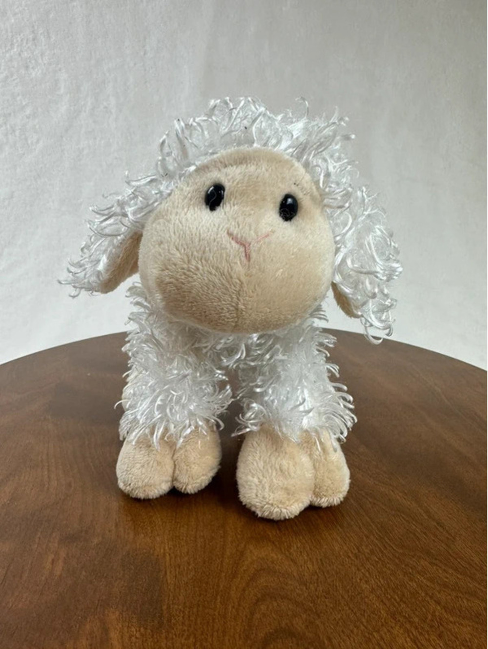 Ganz Webkinz Lamb HM201 2009 White Curly Plush Sheep NO CODE